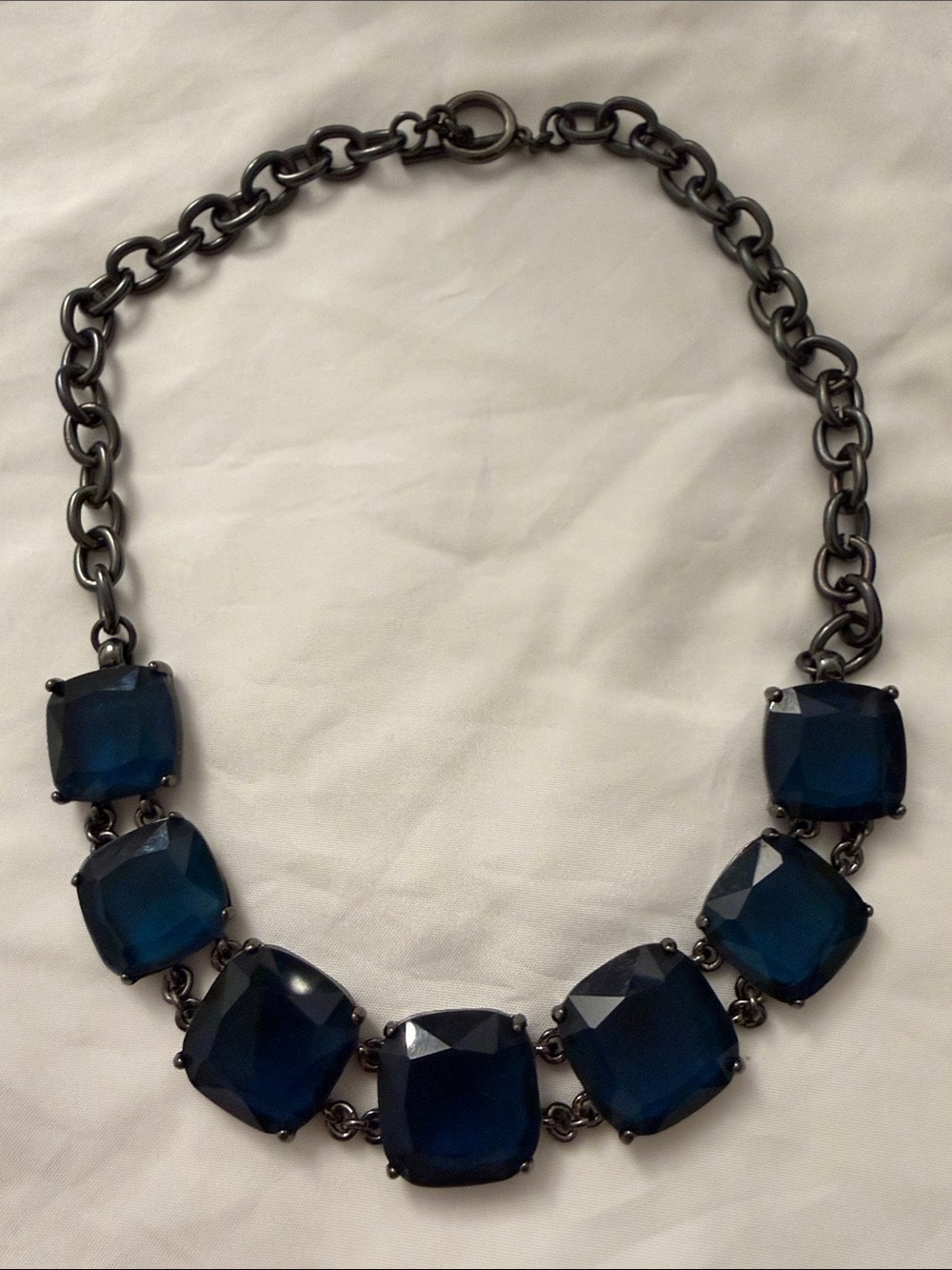 Lauren Ralph Lauren Deep Navy Faceted Statement Necklace